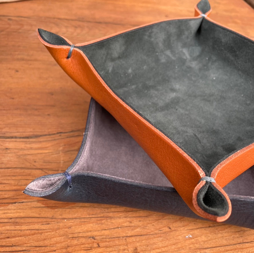 Leather & Suede Tray Tidy
