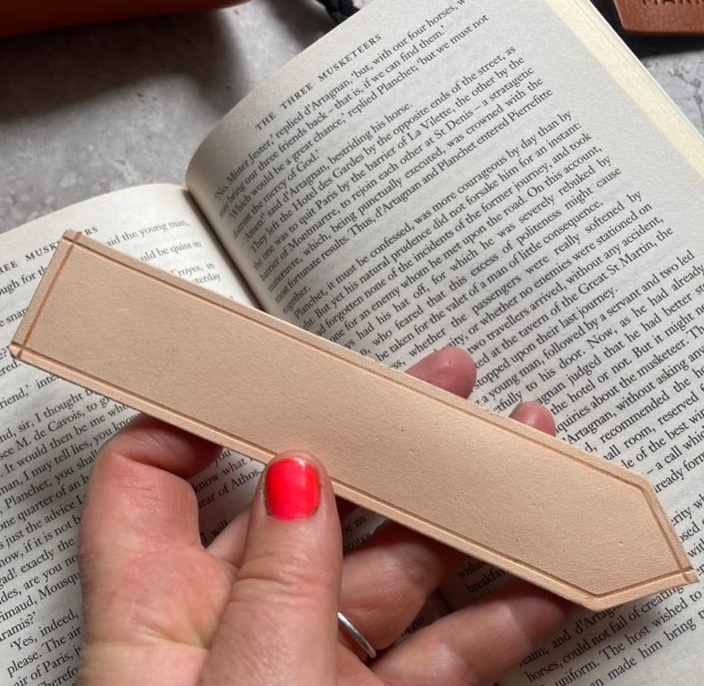 Leather Bookmark - Pointed