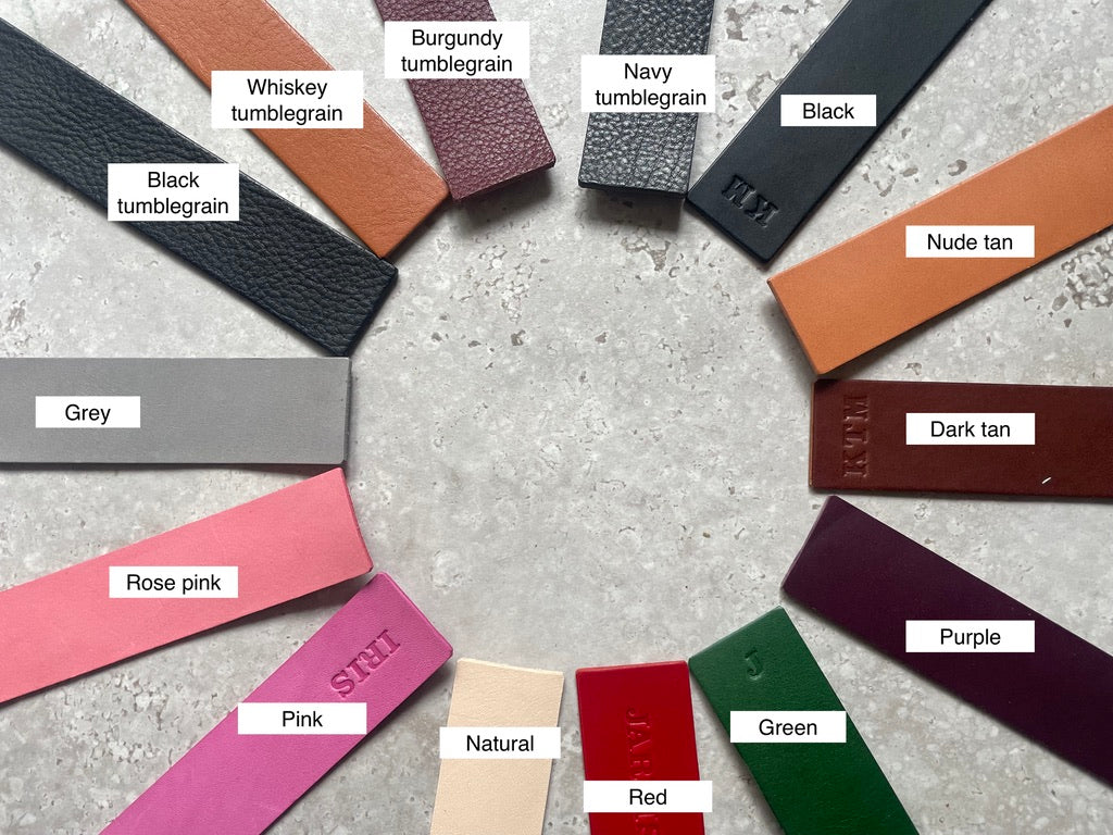 Handmade Leather Double Wrap Napkin Rings - Variety of Colours