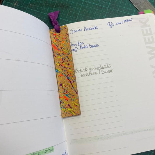 Hand Painted Leather Bookmark