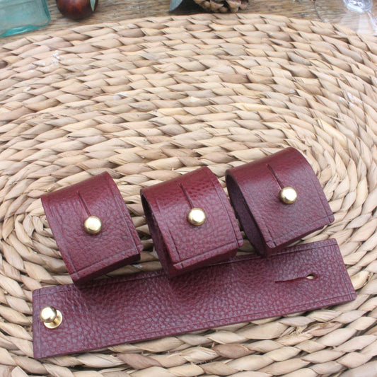 Napkin Rings - Burgundy Tumble leather