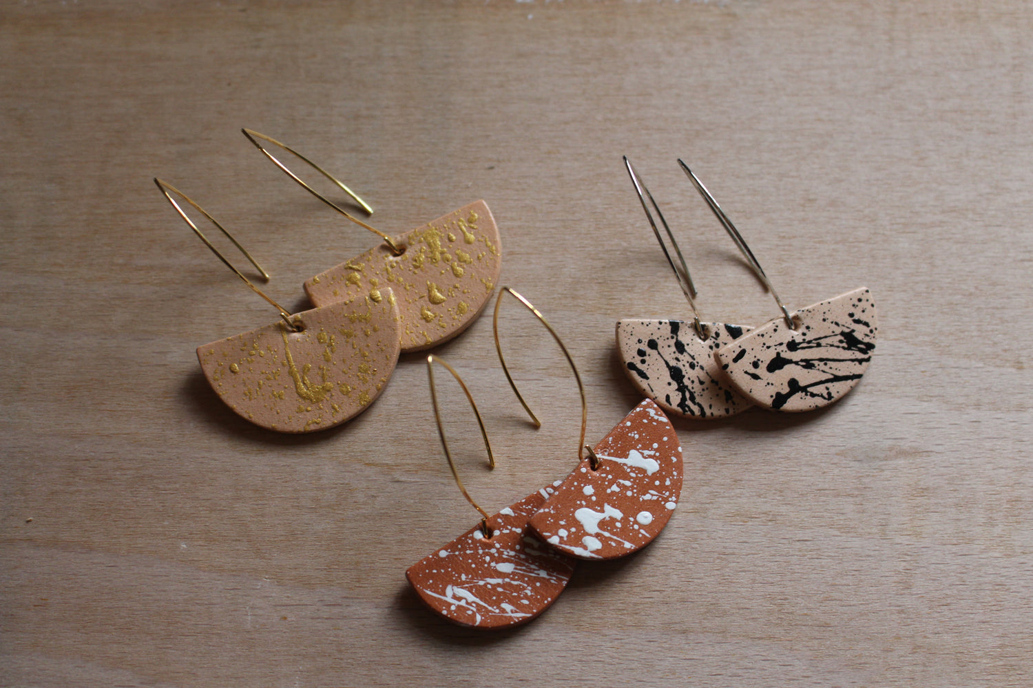 Colour Splash Leather Earrings