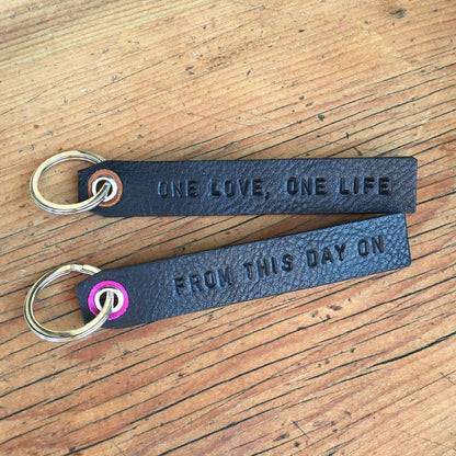 Personalised Long Tag Keyring