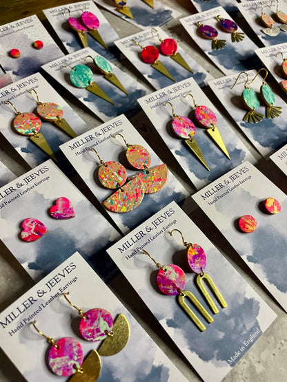 Neon Splatter Earrings