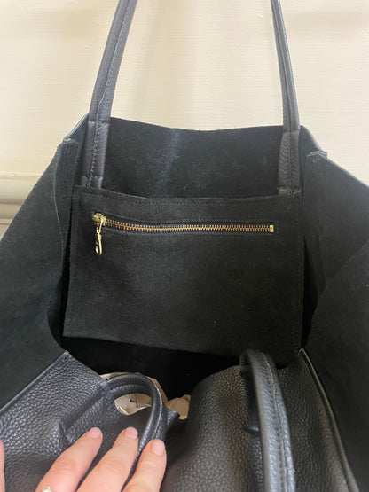 Magdalen Tote - Black Leather & Suede