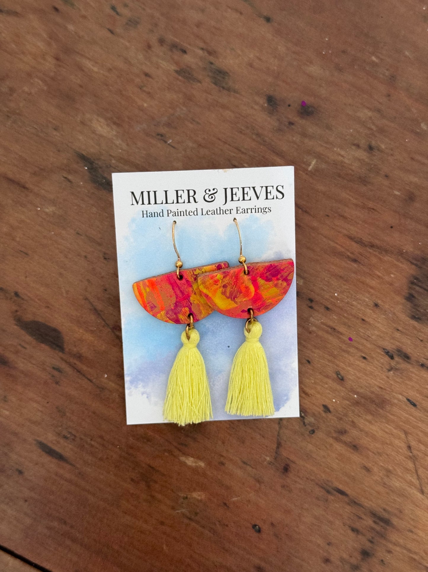 Sale - Tassel Earrings - Sahara/lemon