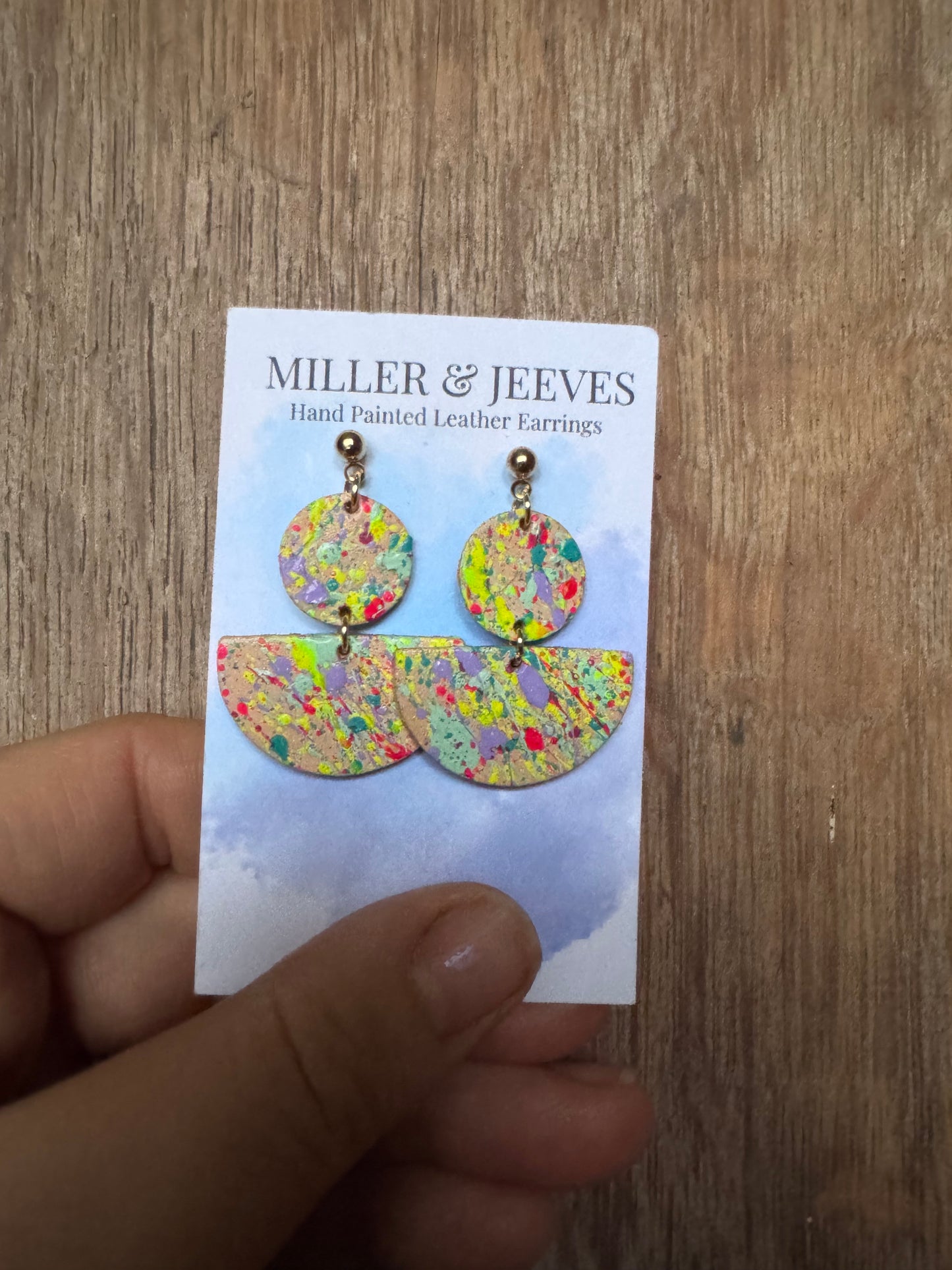 Sale - Lulworth Earrings - paint splatter