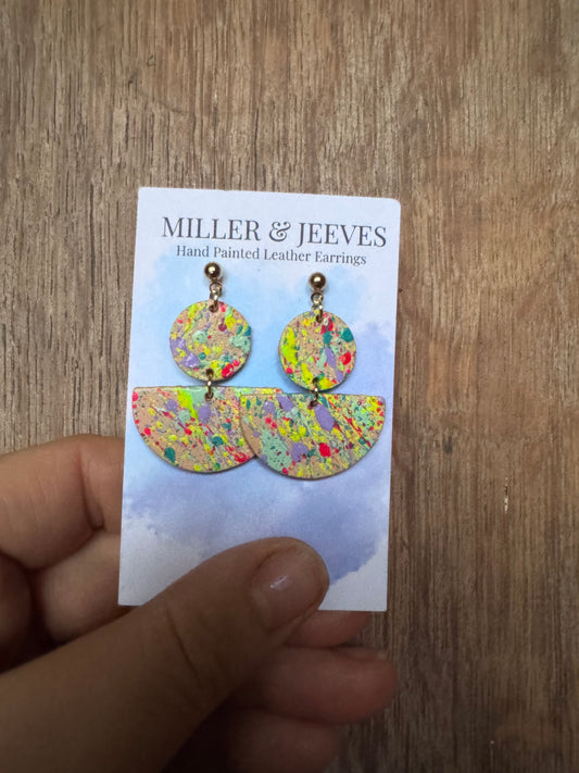 Sale - Lulworth Earrings - paint splatter