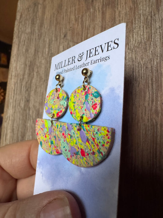 Sale - Lulworth Earrings - paint splatter