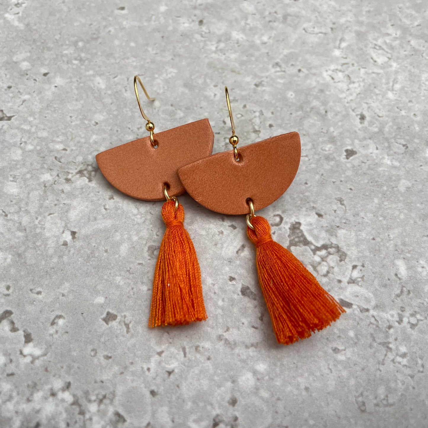 Cotton tassel earrings on sale