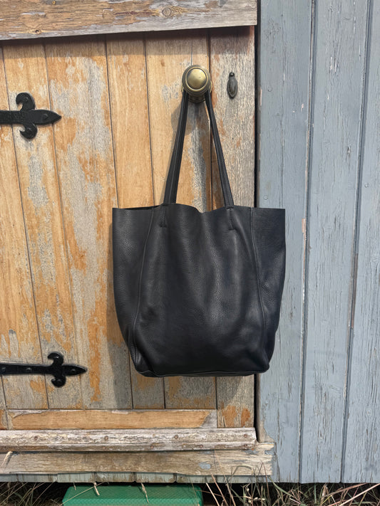 Magdalen Tote - Black Leather