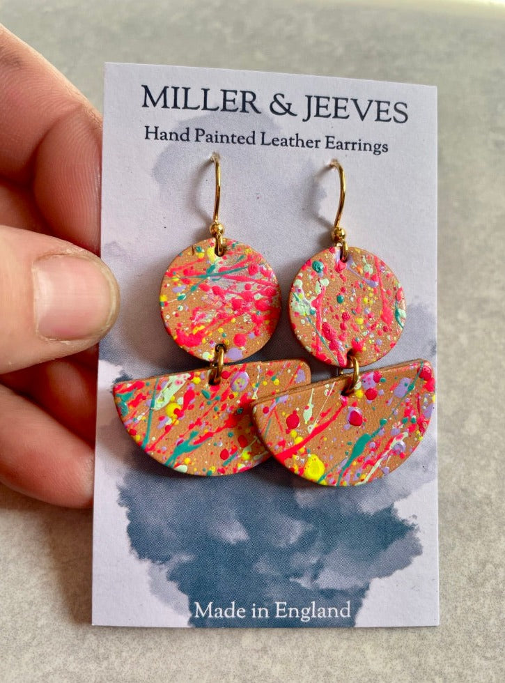 Neon Splatter Earrings