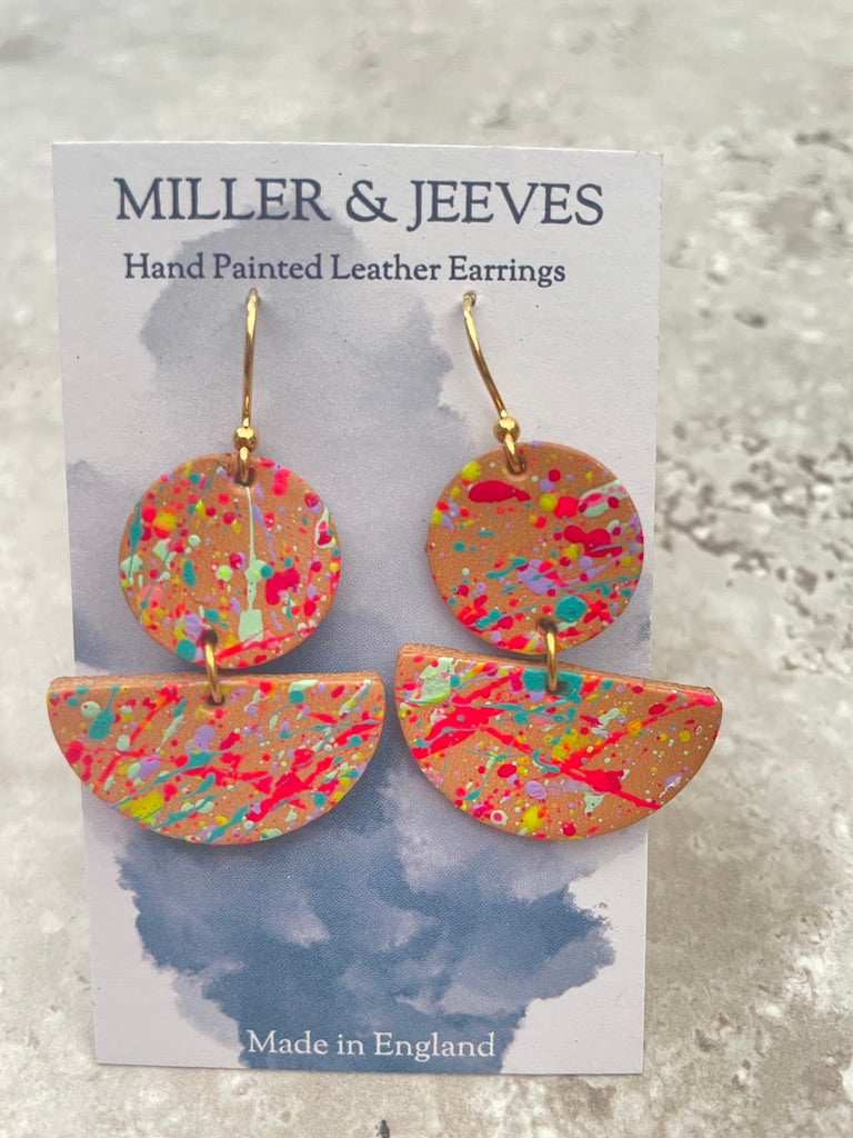 Neon Splatter Earrings