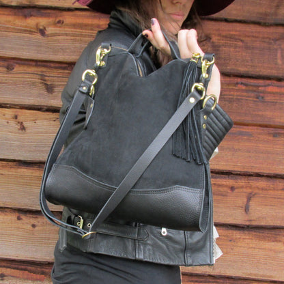 Delilah Crossbody Bag - Black Leather