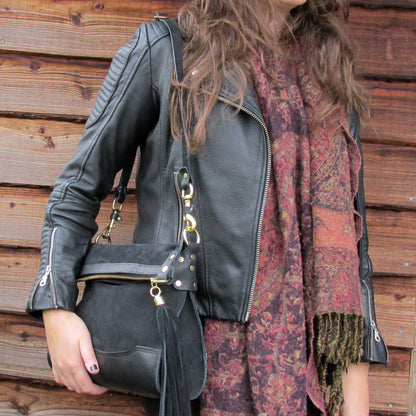 Delilah Crossbody Bag - Black Leather