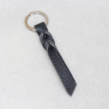 Twist Keyring - Navy Tumblegrain