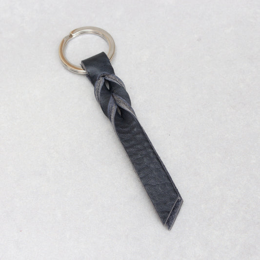 Twist Keyring - Navy Tumblegrain
