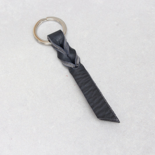 Twist Keyring - Navy Tumblegrain