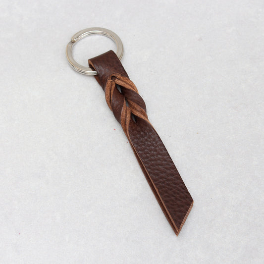 Twist Keyring - Brown Tumblegrain