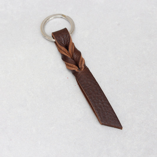 Twist Keyring - Brown Tumblegrain
