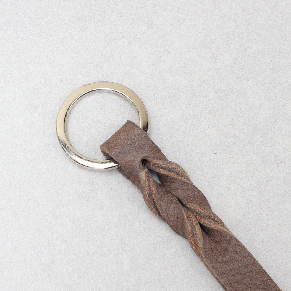 Twist Keyring - Taupe Tumblegrain