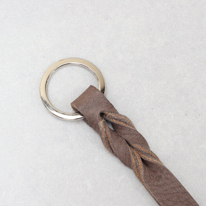 Twist Keyring - Taupe Tumblegrain