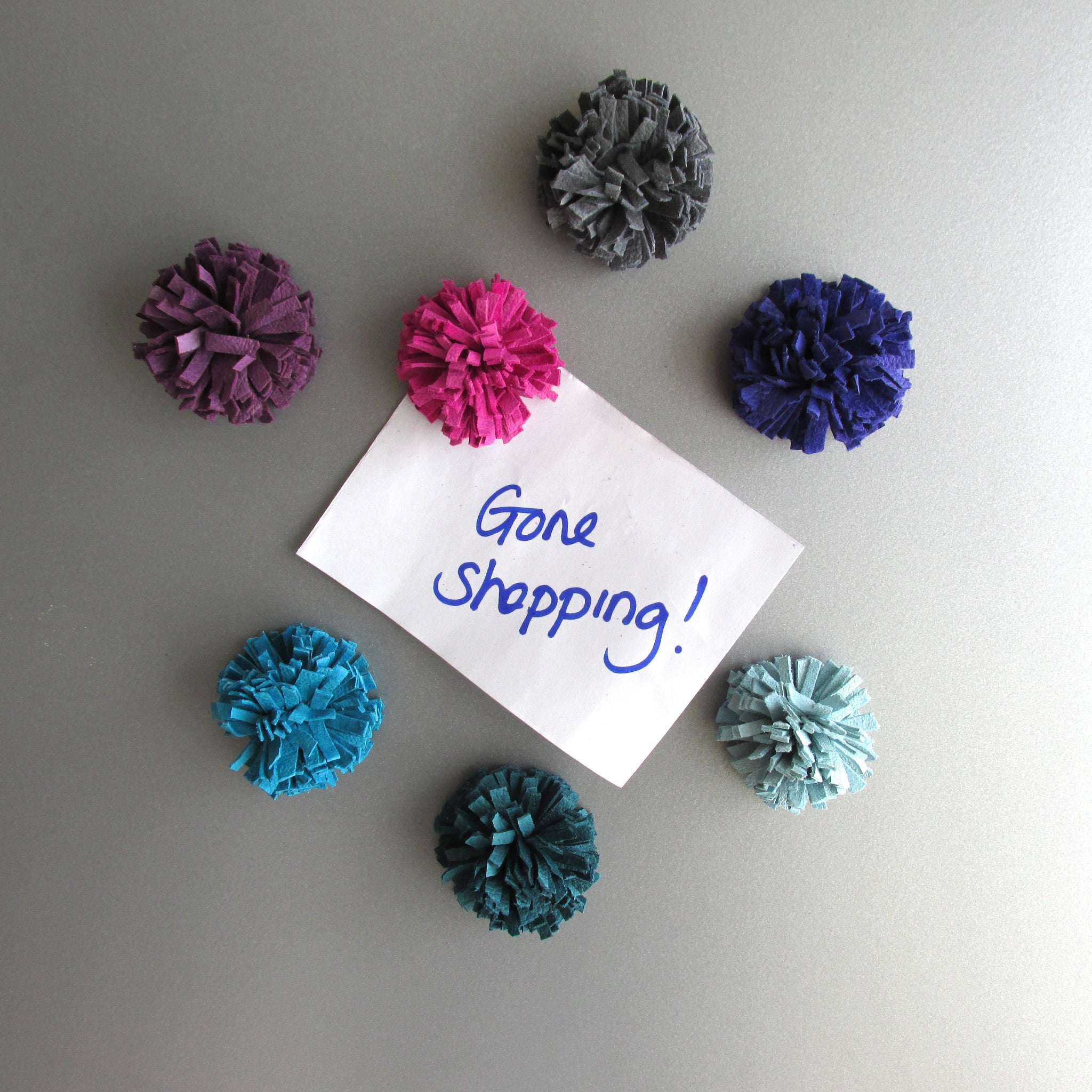 Pompom Magnet - Aqua