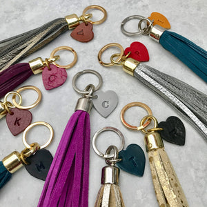 Personalised Swinbrook Tassel Keyring - Leather