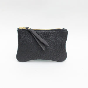 Foxcombe Coin Purse - Black Leather