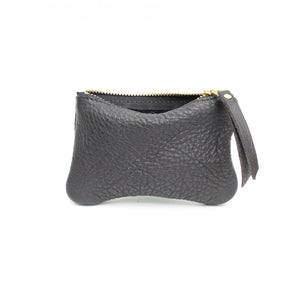 Foxcombe Coin Purse - Black Leather