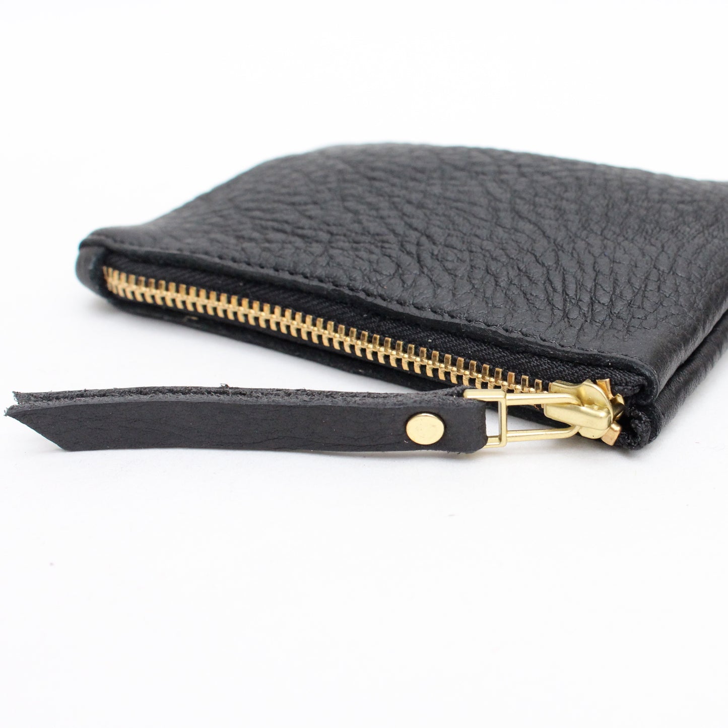 Foxcombe Coin Purse - Black Leather