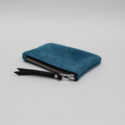 Foxcombe Coin Purse - Teal Suede