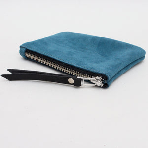 Foxcombe Coin Purse - Teal Suede