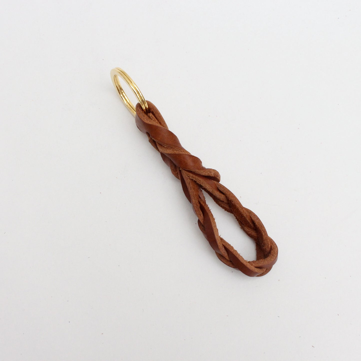 Tan Buscot Plaited Key Loop - Tan