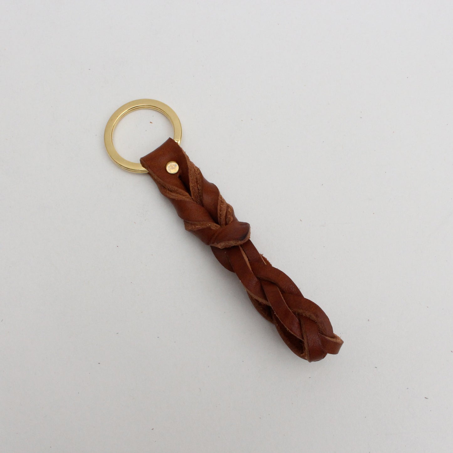 Tan Buscot Plaited Key Loop - Tan