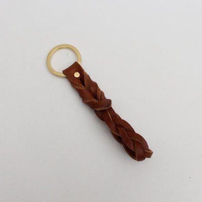 Tan Buscot Plaited Key Loop - Tan