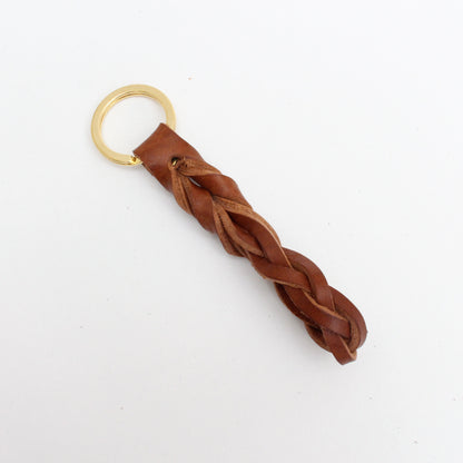 Tan Buscot Plaited Key Loop - Tan