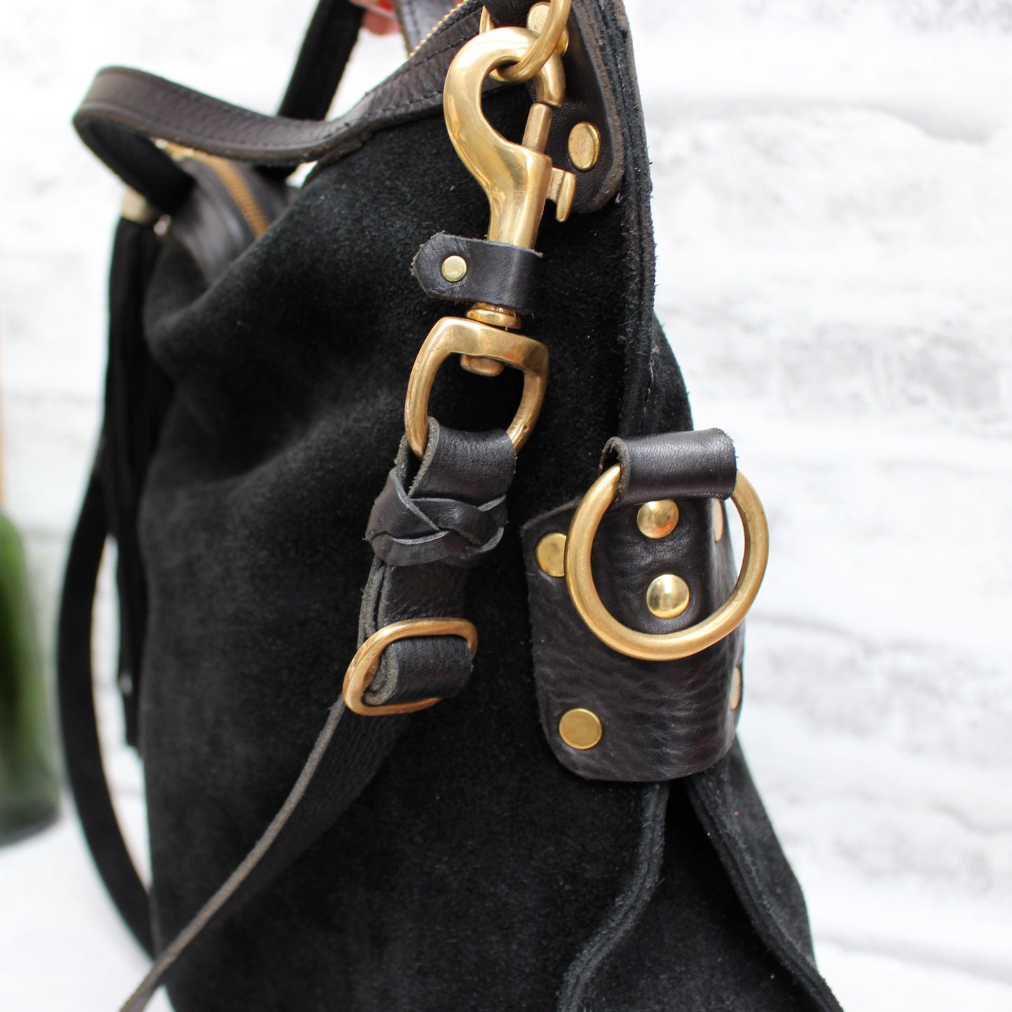 Delilah Crossbody Bag - Black Leather