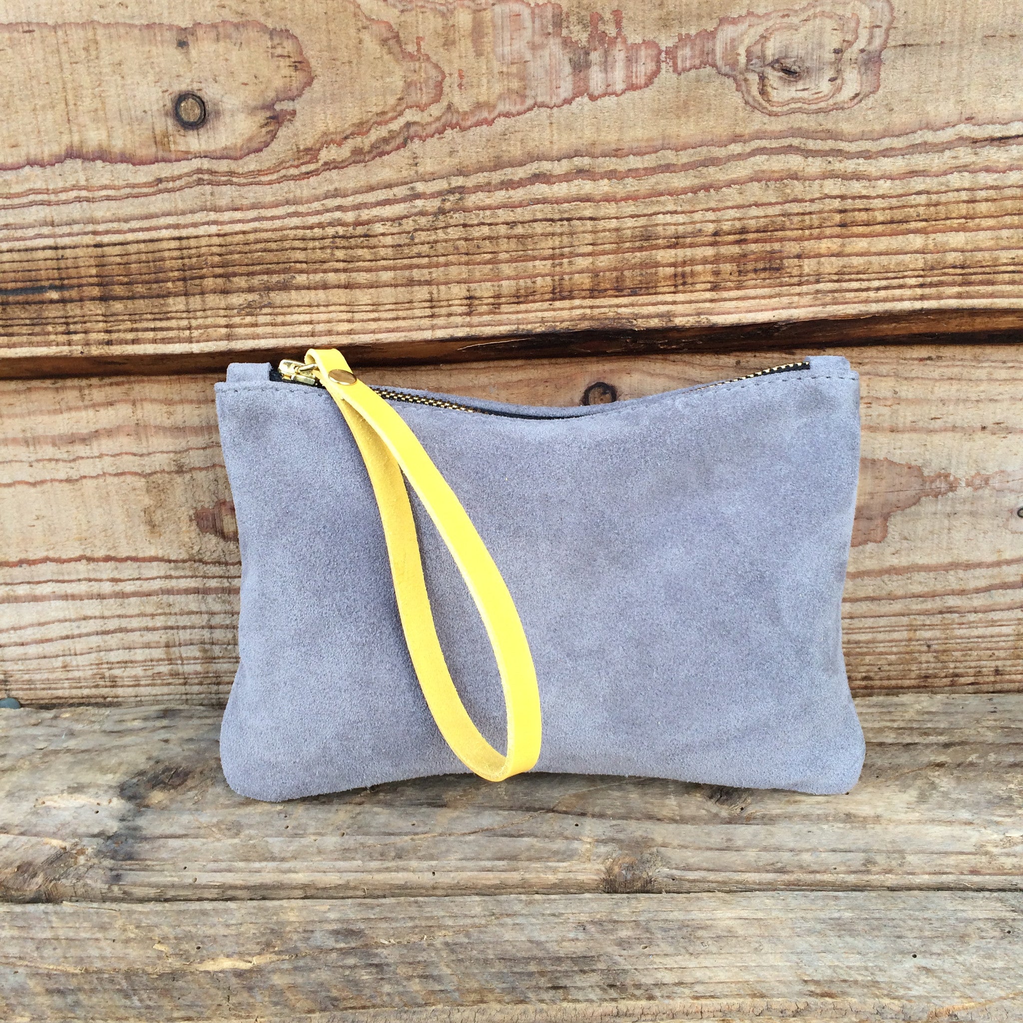 Suede online pouch bag