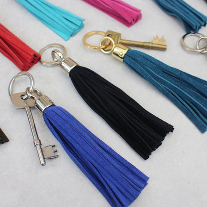 Swinbrook Tassel Keyring - Suede - Various Colours