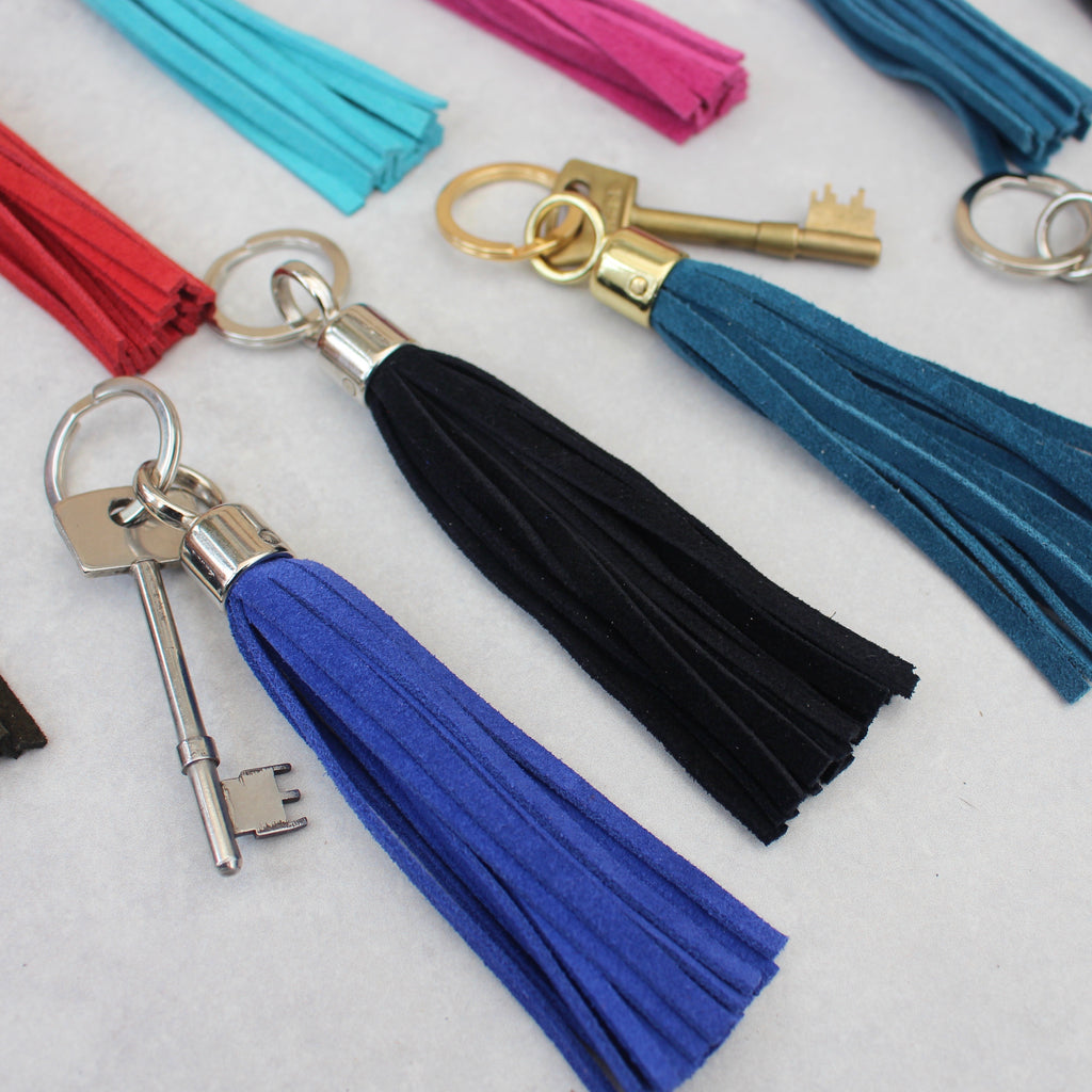 Swinbrook Tassel Keyring - Suede - Various Colours