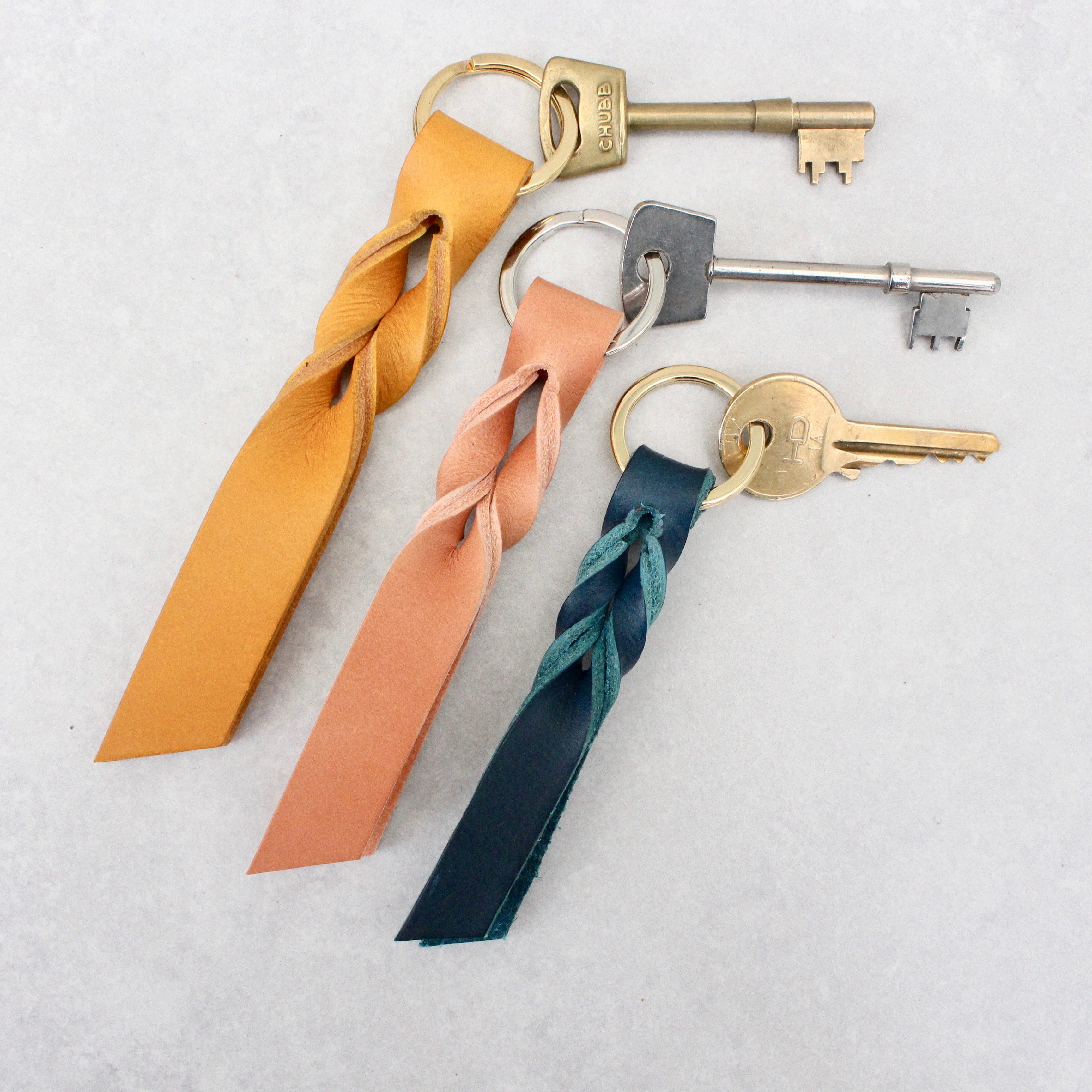 Leather Empty Channel Keyrings | Browbands UK