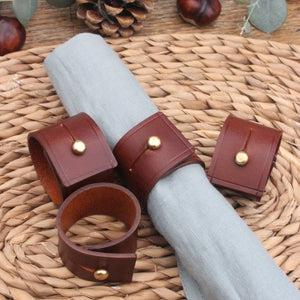 Handmade Leather Napkin Rings