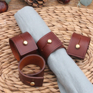 Handmade Leather Napkin Rings