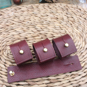Napkin Rings - Burgundy Tumble leather