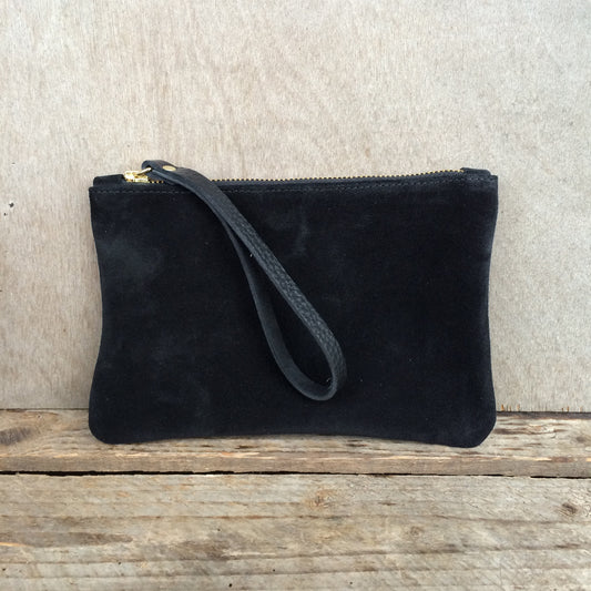 Moreton Suede Pouch -Black