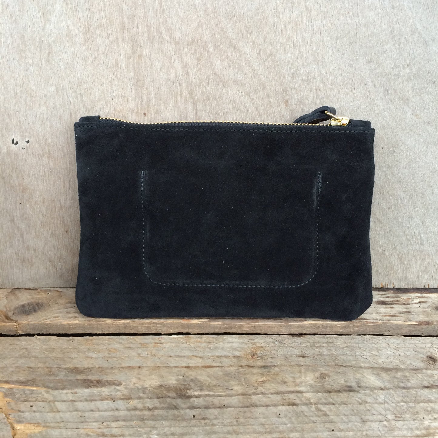 Moreton Suede Pouch -Black
