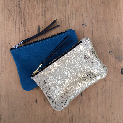 Foxcombe Coin Purse - Teal Suede