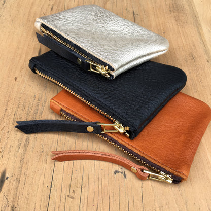 Foxcombe Coin Purse - Black Leather