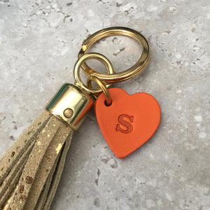 Personalised Swinbrook Tassel Keyring - Suede - Various Colours